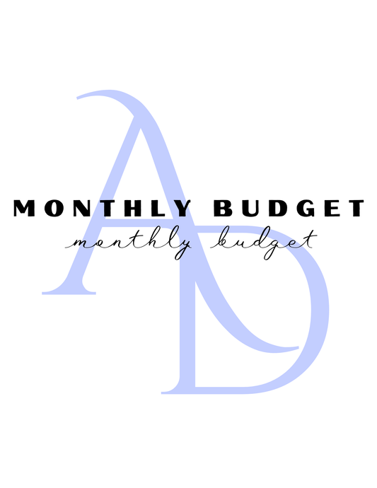 MONTHLY BUDGET TEMPLATE